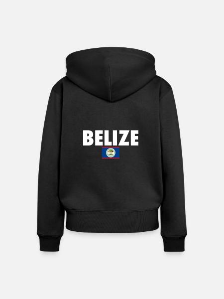 Belize Belizische Flagge Belizer - Frauen Premium Bio Zip Hoodie - Schwarz