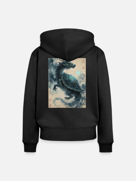 Die Ahnenschale: Xuangui – Stabilität - Frauen Premium Bio Zip Hoodie - Schwarz