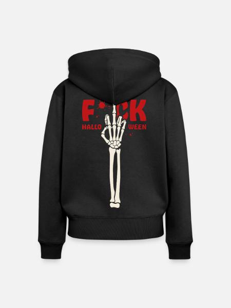 Halloween - Frauen Premium Bio Zip Hoodie - Schwarz