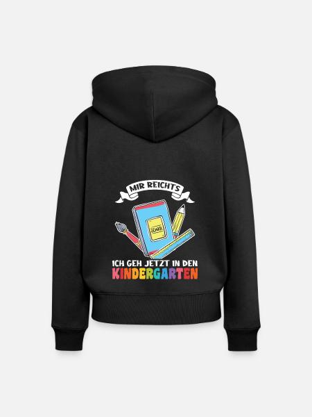 Kindergarten Anfang Kindergartenkind Geschenk - Frauen Premium Bio Zip Hoodie - Schwarz