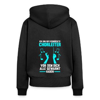 Chorleiter Beruf Chorsänger Geschenk - Frauen Premium Bio Zip Hoodie - Schwarz - Hinten - Julia (174cm)