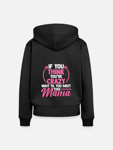 Mama Oma Oma Geschenk - Frauen Premium Bio Zip Hoodie - Schwarz