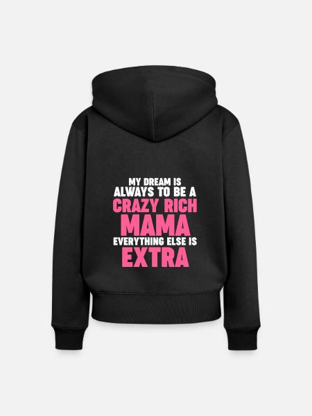 Mama Oma Oma Geschenk - Frauen Premium Bio Zip Hoodie - Schwarz
