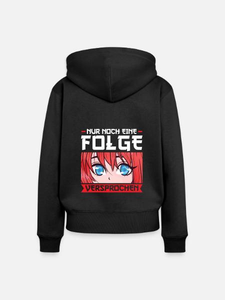 Anime Merch Japanisch Geschenk - Frauen Premium Bio Zip Hoodie - Schwarz