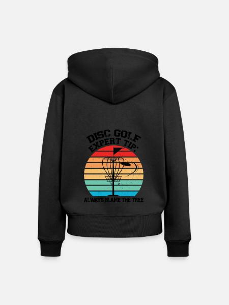 Discgolfer Discgolf Discgolfing Geschenk - Frauen Premium Bio Zip Hoodie - Schwarz