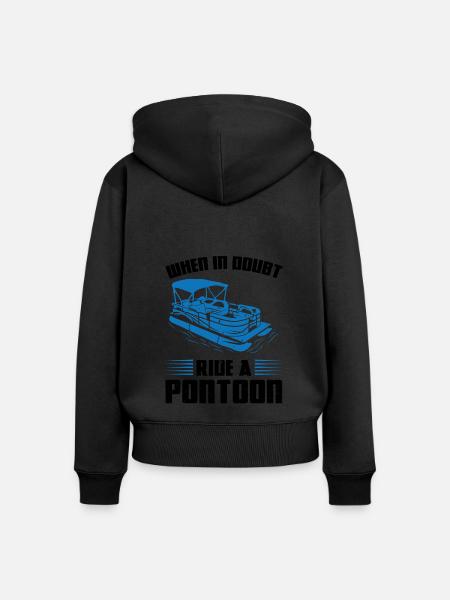 Ponton Pontonierboot Geschenk - Frauen Premium Bio Zip Hoodie - Schwarz