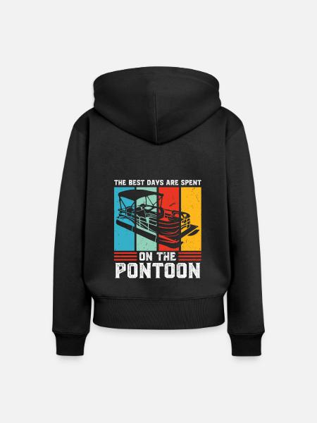 Ponton Pontonierboot Geschenk - Frauen Premium Bio Zip Hoodie - Schwarz
