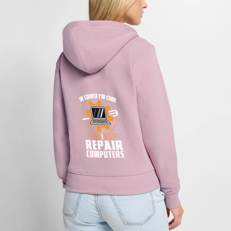 Technischer Support Computertechniker Technischer Frauen Premium Bio Zip Hoodie