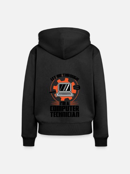 Technischer Support Computertechniker Technischer - Frauen Premium Bio Zip Hoodie - Schwarz