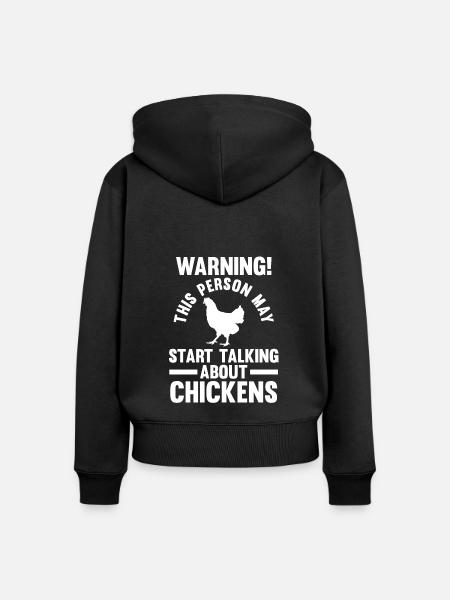 Hühnerhaltung Tierhaltung Geschenk - Frauen Premium Bio Zip Hoodie - Schwarz