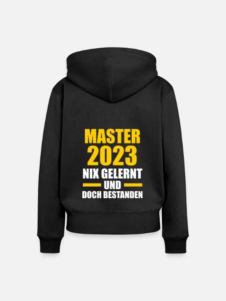 Master 2023 Prüfung Masterprüfung Geschenk - Frauen Premium Bio Zip Hoodie - Schwarz