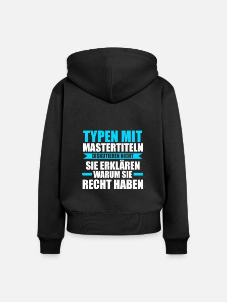 Master Prüfung Mastertitel Geschenk - Frauen Premium Bio Zip Hoodie - Schwarz