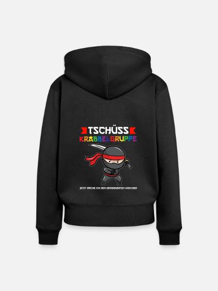 Kindergarten Ninja Kindergartenanfänger Geschenk - Frauen Premium Bio Zip Hoodie - Schwarz