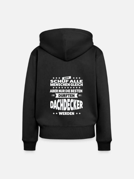 Dachdecker Beruf Dachdeckermeister Geschenk - Frauen Premium Bio Zip Hoodie - Schwarz