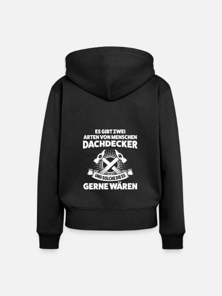 Dachdecker Beruf Dachdecken Geschenk - Frauen Premium Bio Zip Hoodie - Schwarz