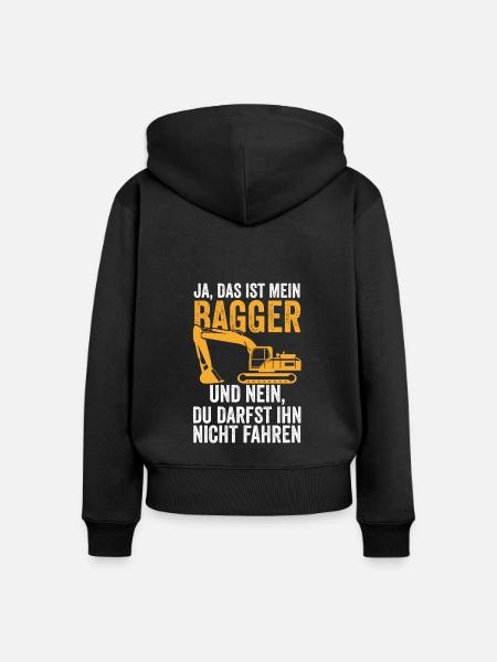 Bagger Fahrer Baggerführer Geschenk - Frauen Premium Bio Zip Hoodie - Schwarz