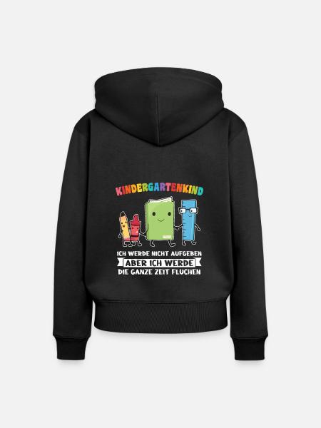 Kindergartenanfang Kindergarten Kindergartenkind G - Frauen Premium Bio Zip Hoodie - Schwarz