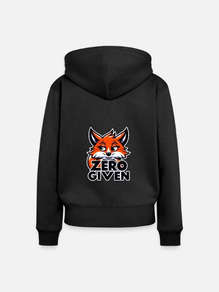 Zero Given - Fuchs Illustration - Frauen Premium Bio Zip Hoodie - Schwarz