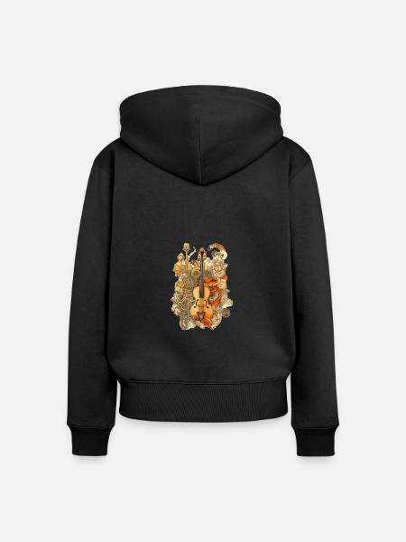 Musik Instrumente - Frauen Premium Bio Zip Hoodie - Schwarz