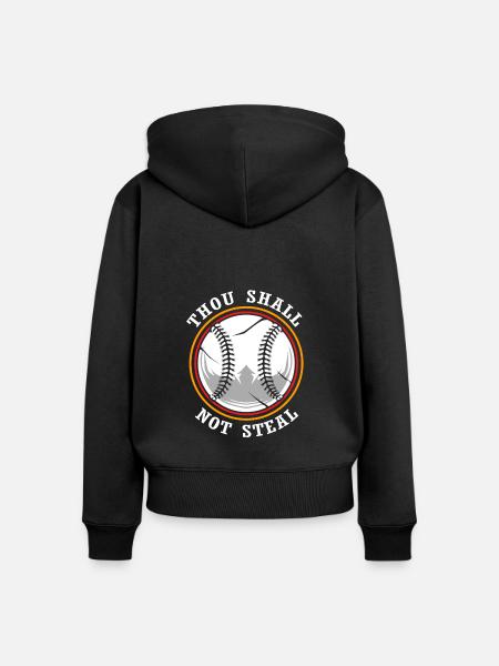 Baseball - Frauen Premium Bio Zip Hoodie - Schwarz