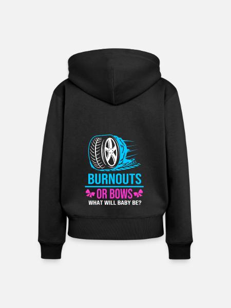 Gender Reveal - Frauen Premium Bio Zip Hoodie - Schwarz