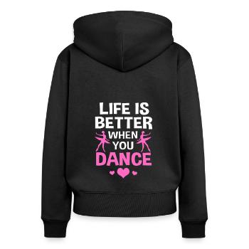 Ballett Ballett-Tänzerin - Frauen Premium Bio Zip Hoodie - Schwarz - Hinten - Julia (174cm)