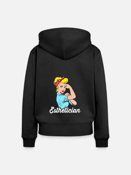 Kosmetikerin - Frauen Premium Bio Zip Hoodie - Schwarz