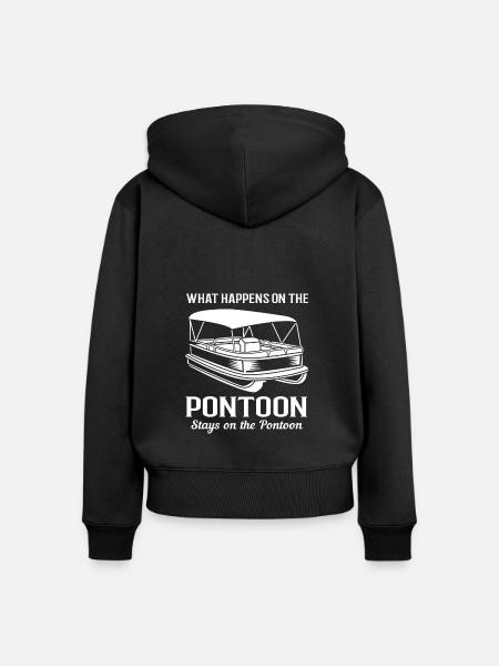 Pontonboot Boot Boote - Frauen Premium Bio Zip Hoodie - Schwarz