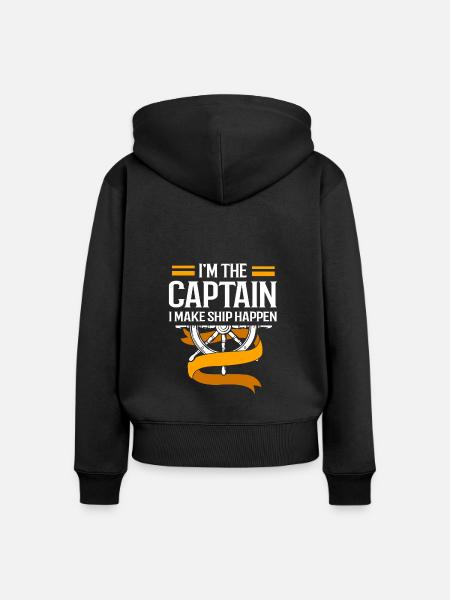 Pontonboot Boot Boote - Frauen Premium Bio Zip Hoodie - Schwarz