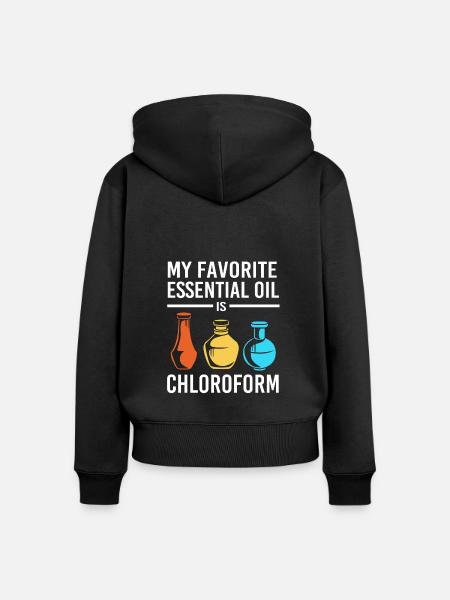Ätherisches Öl - Frauen Premium Bio Zip Hoodie - Schwarz