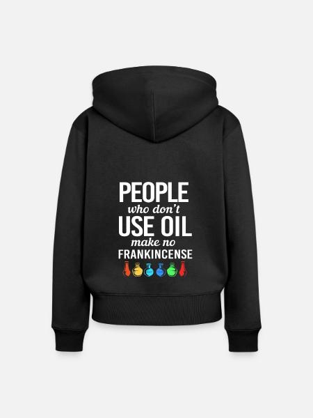Ätherisches Öl - Frauen Premium Bio Zip Hoodie - Schwarz