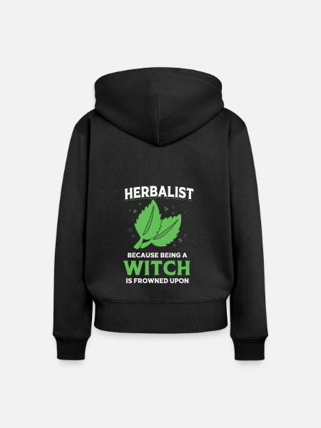 Ätherisches Öl - Frauen Premium Bio Zip Hoodie - Schwarz