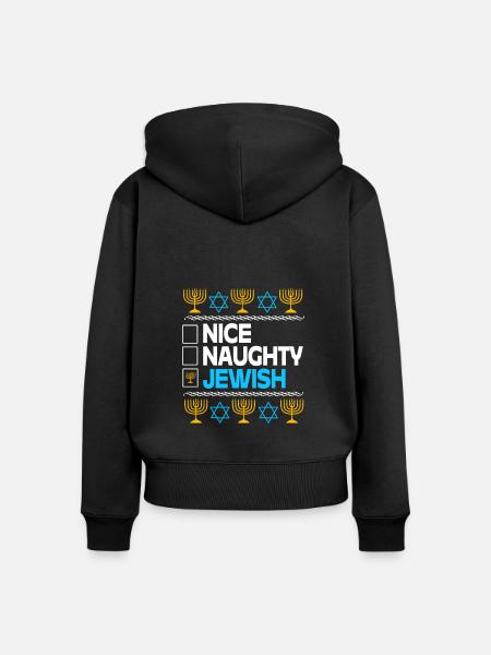Chanukkah - Frauen Premium Bio Zip Hoodie - Schwarz