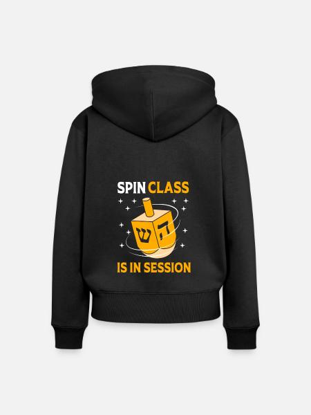 Chanukkah - Frauen Premium Bio Zip Hoodie - Schwarz