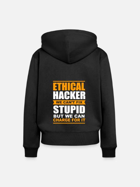 Cybersecurity Cyber Programmierer Hacker - Frauen Premium Bio Zip Hoodie - Schwarz