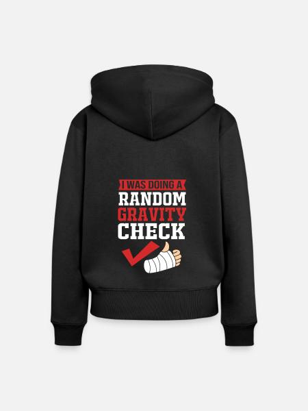 Gebrochener Arm Knochen Knochenbruch - Frauen Premium Bio Zip Hoodie - Schwarz