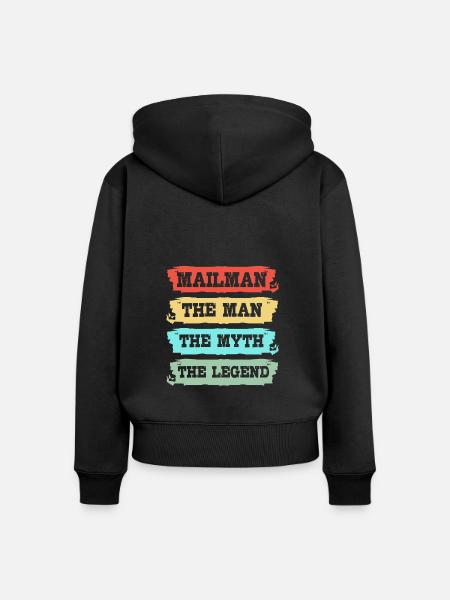 Postbote - Frauen Premium Bio Zip Hoodie - Schwarz
