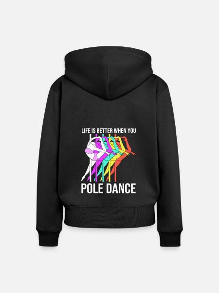 Pole Dance - Frauen Premium Bio Zip Hoodie - Schwarz