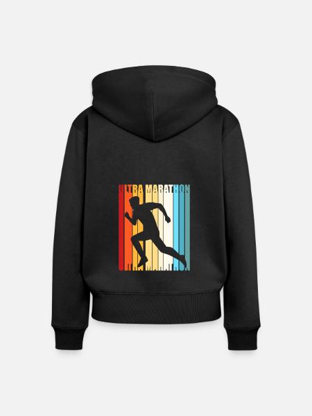 Trailrunning - Frauen Premium Bio Zip Hoodie - Schwarz