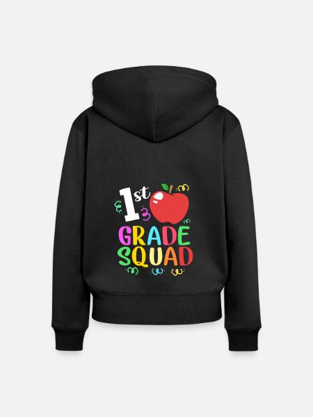 Erstklässler - Frauen Premium Bio Zip Hoodie - Schwarz
