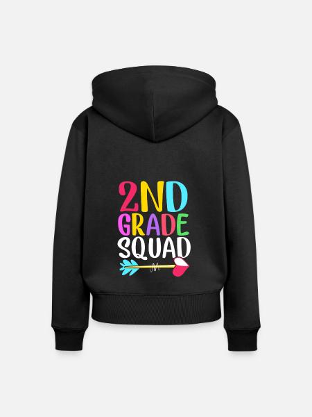 2. Klasse - Frauen Premium Bio Zip Hoodie - Schwarz