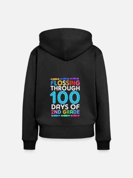 2. Klasse - Frauen Premium Bio Zip Hoodie - Schwarz