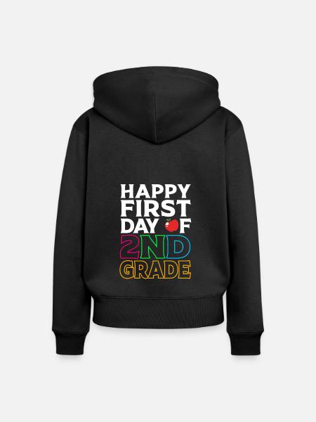 2. Klasse - Frauen Premium Bio Zip Hoodie - Schwarz