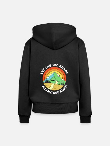3. Klasse - Frauen Premium Bio Zip Hoodie - Schwarz