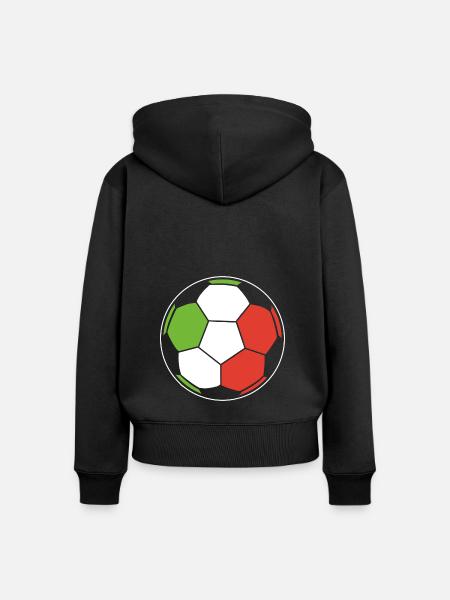 Italien Fußball - Frauen Premium Bio Zip Hoodie - Schwarz