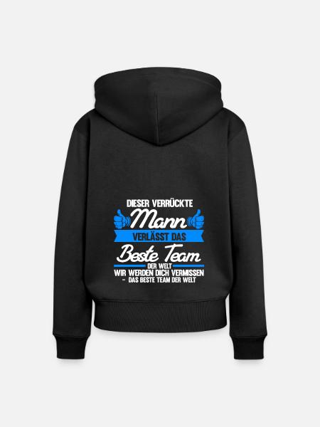 Abschied Kollegin Abschiedsparty Geschenk - Frauen Premium Bio Zip Hoodie - Schwarz