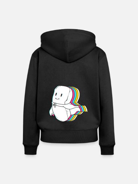 Chicken Nuggets - Frauen Premium Bio Zip Hoodie - Schwarz