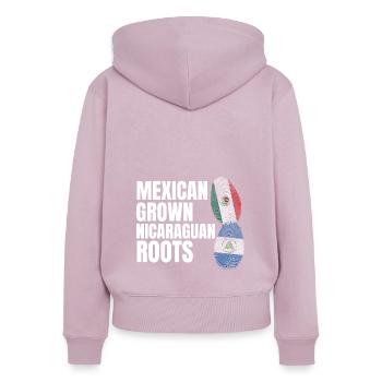 Basketball & Tacos Baseball Tacos Geschenk - Frauen Premium Bio Zip Hoodie - Altrosa - Hinten - Julia (174cm)