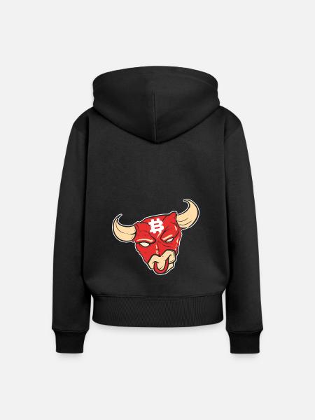 Bitcoin - Frauen Premium Bio Zip Hoodie - Schwarz