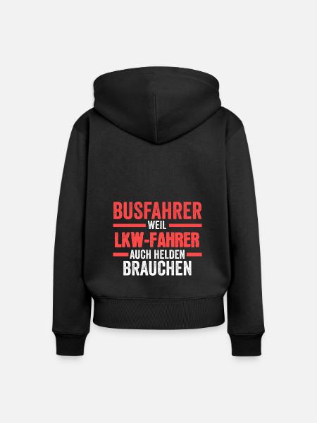 Busfahrer Job Reisebus Geschenk - Frauen Premium Bio Zip Hoodie - Schwarz
